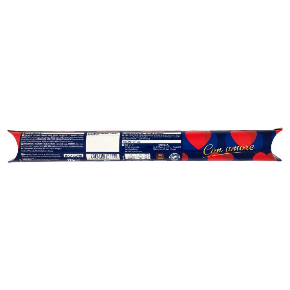 Baci Perugina Peluche con Letterina + Tubo "Con Amore" con Praline di Cioccolato Classico Fondente Luisa 100g