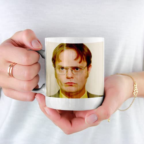 De Office Dwight Schrute Serious Meme Face Mok Gift, Wit Grappig Sarcasme Koffiekopje - Image 4