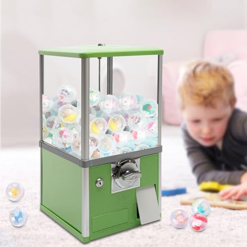 Gumball Machine for Kids, 25-Cent Commercial Vending Machine,Bouncy Balls Dispenser,Coin Operated Gumball Bank,Toy Candy Bubble Gum Machine for Game Stores Retail Stores