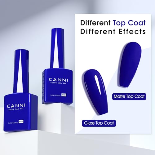 Image of CANNI 9ml Royal Blue Gel Nail Polish, High Gloss UV LED Soak Off Gel