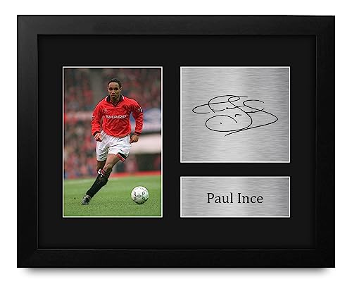HWC Trading Paul Ince Framed Gifts Printed Signed Autograph Picture for Fans and Supporters - US Letter Size