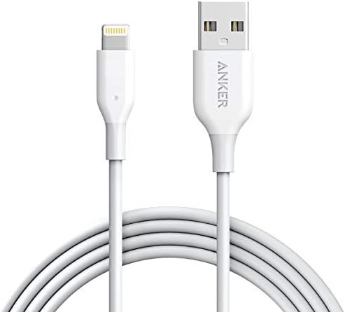 انكر كابل USB باورلاين لايتنينج بطول 6 اقدام - ابيض