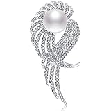 RAINBOW BOX Brooches for Women, Pearl Brooch Pins with Swarovski Crystal, Rhinestone Women's Brooche