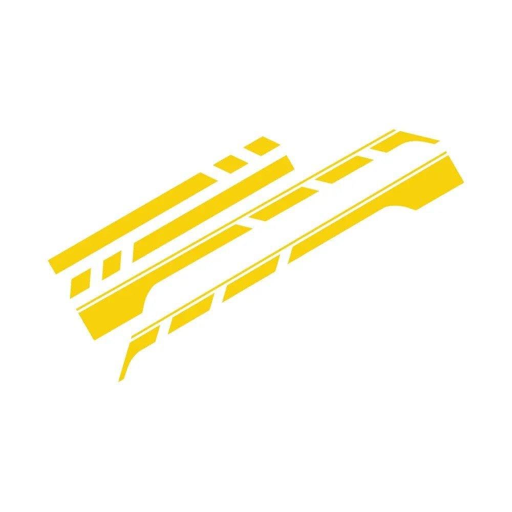 Dabhuoc Glossy Yellow For Citroen Camper Minivan Car Door Side Waist Line Decals Auto Tuning Accessories(,Xs)