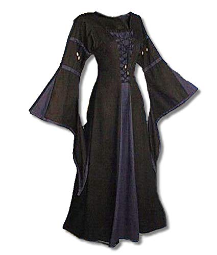 Inter-Moden Mittelalter Zofenkleid - Damen Almathia XXXL/schwarz/blau
