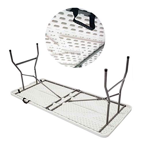 Mesa Dobrável Camping 1,80m Vira Maleta Pés Alça Cozinha