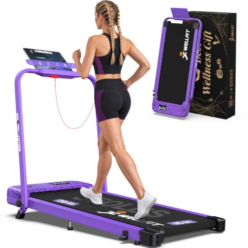 WELLFIT 350-lb Foldable Walking Pad with Handlebar
