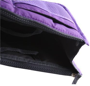 Tapp C. Multi-pocket Nylon Purse Insert Organizer - Purple