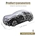 Hugwits 1 PC Disposable Car Cover, 12.5ft x 21.7ft Clear Plastic Car Covers, Anti Dust Rain Garage Cover with Elastic Band, Universal for Most Cars (Large)
