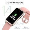 Long Battery Pedometer Watch 14 Days Battery Life, Slim Design No App/Phone Required Fitness Tracker, 50 Meters Waterproof Smart Watch, Heart Rate & Blood Oxygen Monitor Step Counter for Men Women