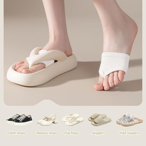 Image of SooGree 6 Pairs Toe Topper Socks Women Invisible Socks Toe Cover Liner Half Socks Seamless Non-Slip Toe Half Socks