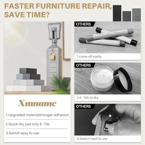 Image of Laminate Floor Repair Kit, Floor Repair Kit with Heat Pen, 11 Colors Wax Blocks and 8 Colors Furniture Touch Up Markers, Vinyl Floor Repair Kit Restoration for Cracks, Dents, Holes, Scratches