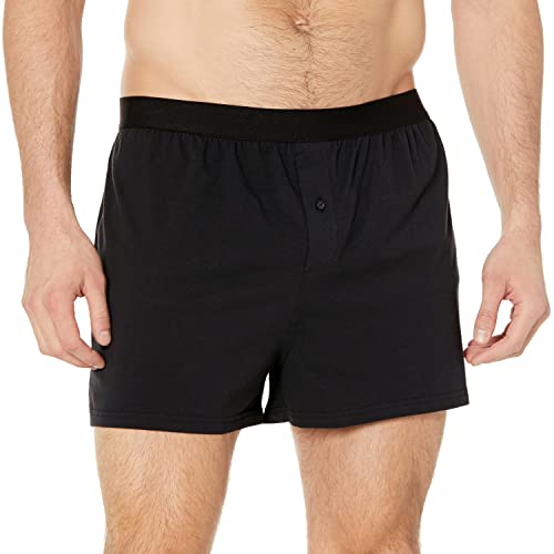Amazon Essentials AECT46M5_BLACK Men'S Cotton Jersey Boxer Short Underwear  thumb #4
