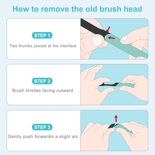 Toothbrush Replacement Heads Compatible with Quip Sonic Toothbrushes - Adult Refill Electric Toothbrush Heads, Black, Pack of 4 — view 2