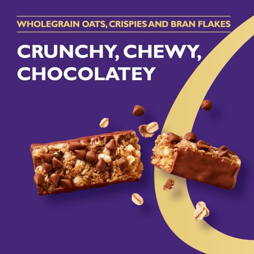 Cadbury Brunch Oats Choc Chip Cereal Bars with Honey & Chocolate Chips, 5 x 32 g Bars ( Pack of 1)