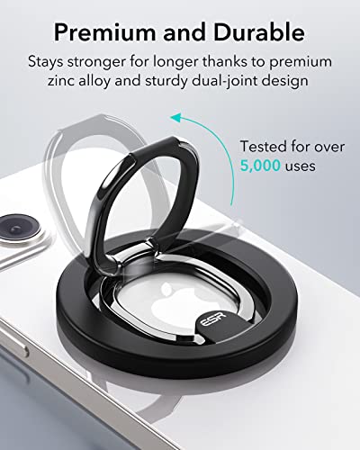 Esr Magsafe Ring Holder (Halolock), Magsafe Phone Grip, Magnetic Phone Ring Holder, Magnetic Phone Grip With Adjustable Stand, Magsafe Accessories For Iphone 14/13/12 Series, Black #TOP4