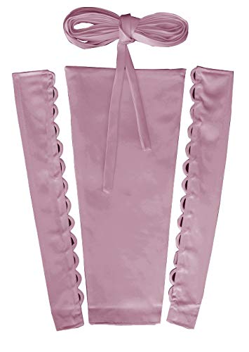 QRBTSCL Women's Wedding Dress Zipper Replacement Adjustable Fit Satin Corset Back Kit Lace up for Prom Dress Dusty Rose 14 Inches