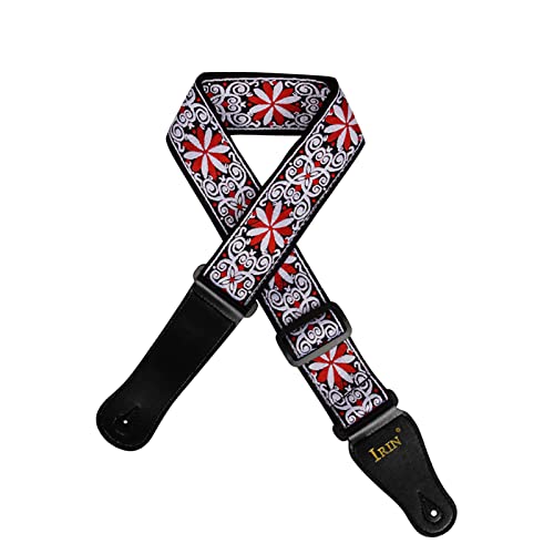HUIOP GS-02 Sangles de guitare réglables pour broderie pour accessoires guitares électriques acoustiques,jaune,sangles de guitare - Les Beatles, Paul McCartney, John Lennon, RIngo Starr, George Harrison HUIOP GS-02 Sangles de guitare réglables pour broderie pour accessoires guitares électriques acoustiques,jaune,sangles de guitare