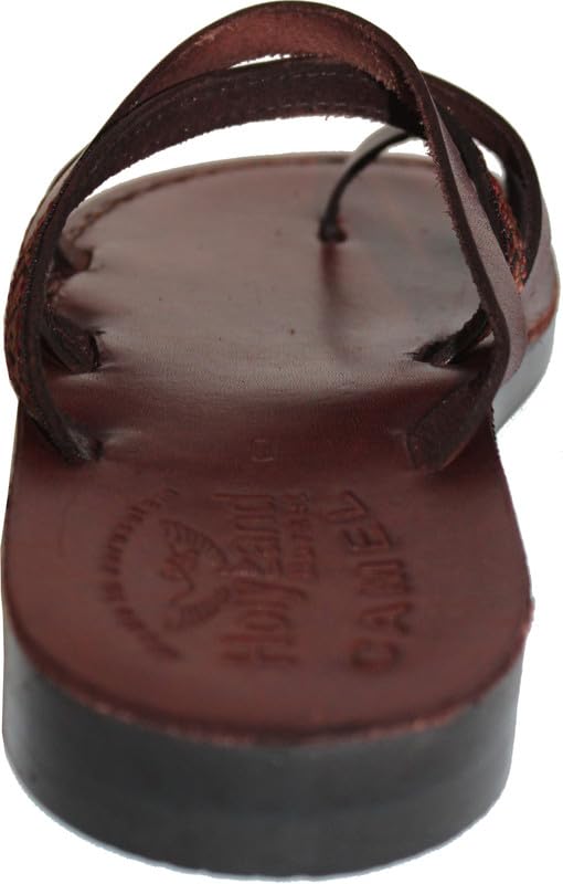 Holy Land Market Men/Women Biblical Jesus Leather/Embroidered Sandals/Slides From Jerusalem (Jonah Style)3