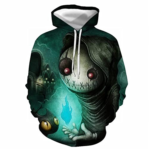 Sudaderas con Capucha Unisex Novedad Imprimir Patrón 3D Sudadera con Capucha con Bolsillo F,6XL Cover