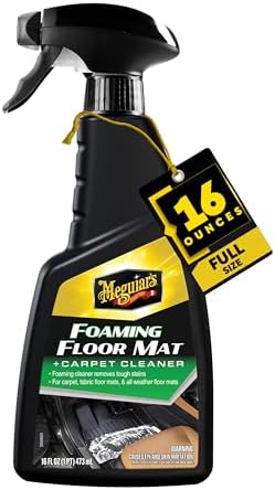 Meguiar's Foaming Floor Mat + Carpet Cleaner, 16oz BT, 6/CV