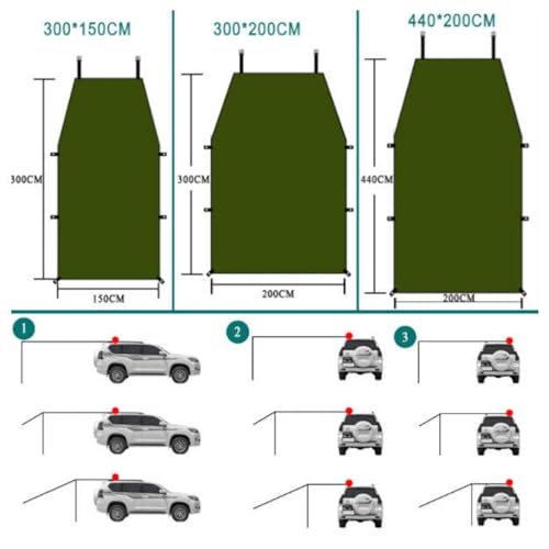 Toldo para auto impermeable HEVIRGO para 5-8 personas miniatura 5