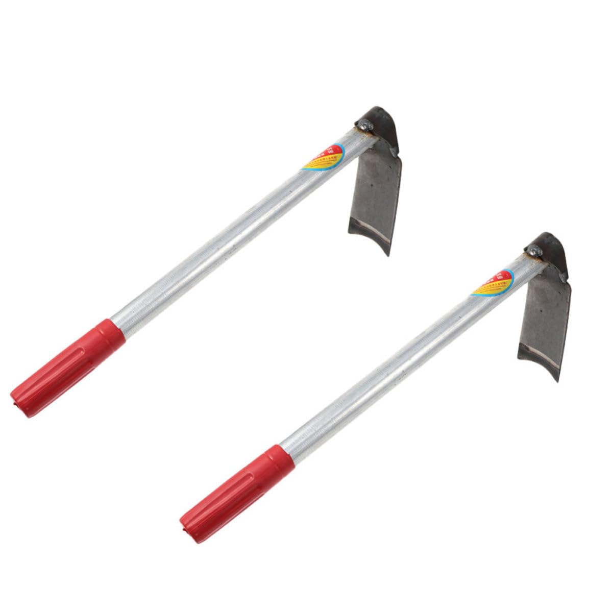 2 Pièces Houe à Main de Jardin en Acier Inoxydable Rouge