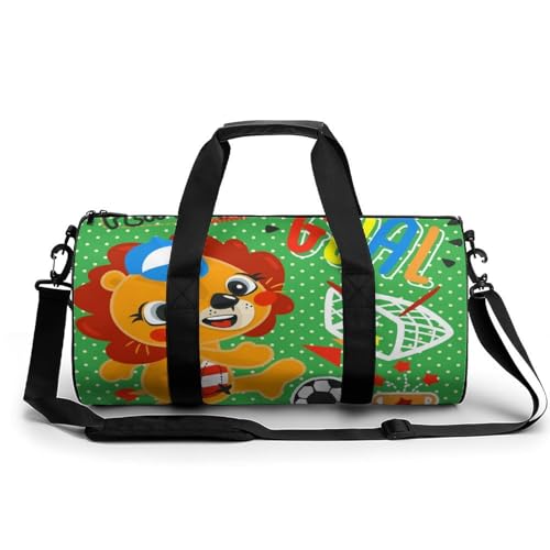 Sac de sport gym voyage Lion Football 45cm léger contre la fatigue de portage
