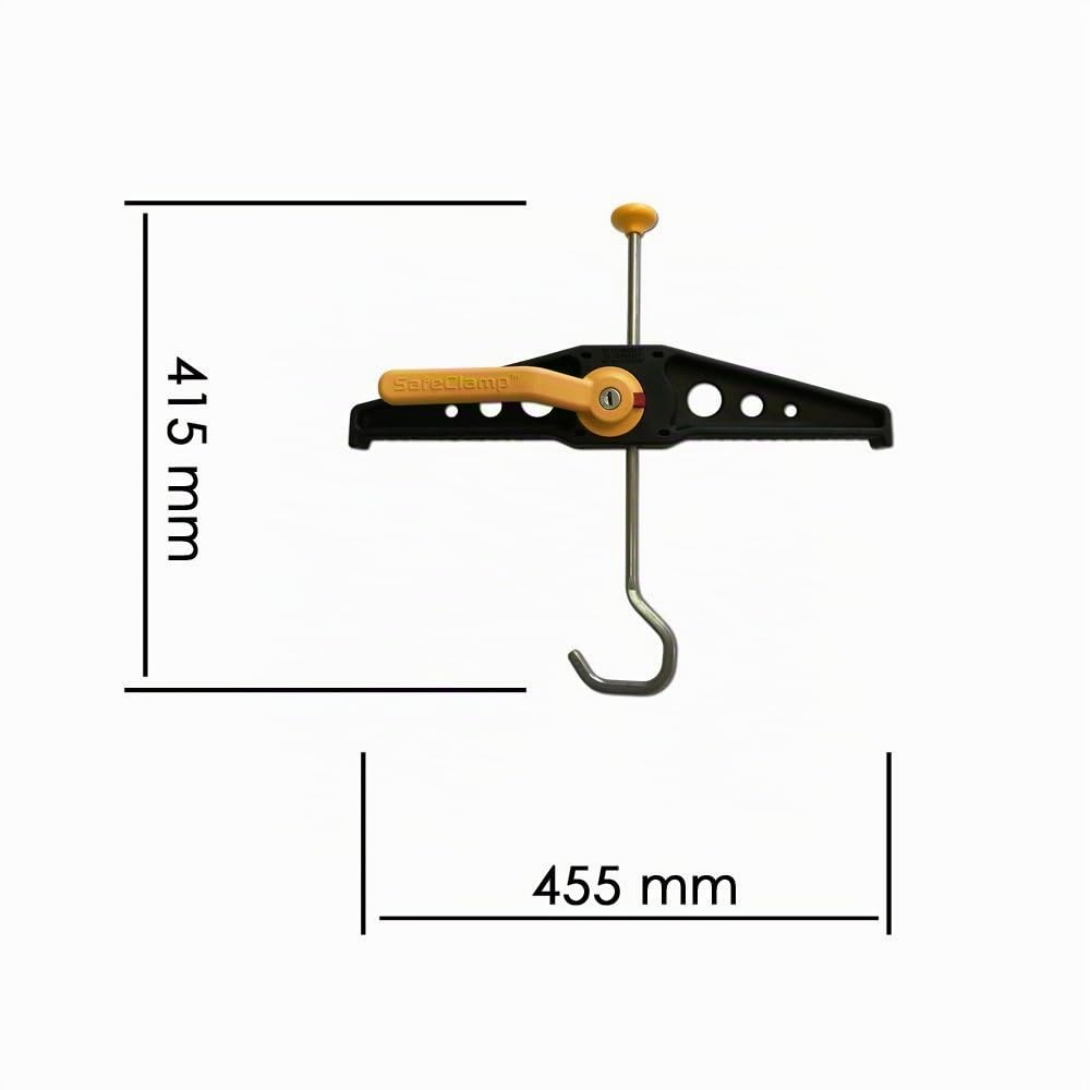 SafeClamp Supporto per scala, sistema di serraggio per il montaggio di scale su portapacchi dell’auto