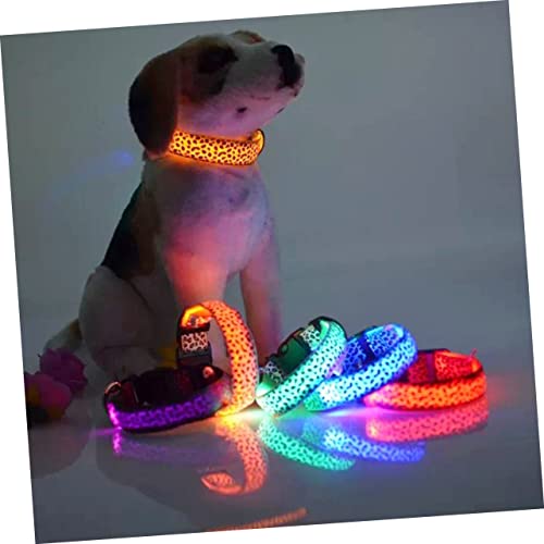 Balacoo 2 Unidades ajustável liderado levou leopardo cão azul bicho de estimação iluminar coleira de