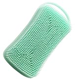 HEATSHAKING SILIKON KÖRPERBÜRSTE DUSCHBÜRSTE DOPPELSEITIG MIT ERGONOMISCHEM GRIFF FÜR SANFTES PEELING UND ENTFERNEN VON STAUB FÜR KÖRPERPFLEGE