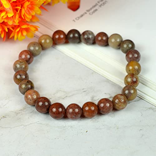 Image of Reiki Crystal Products Natural Crystal Stone Bracelet 8 mm Round Beads for Men & Women | Gemstone Jewellery Bracelet | Reiki Charged | Multiple Stone Variants Available