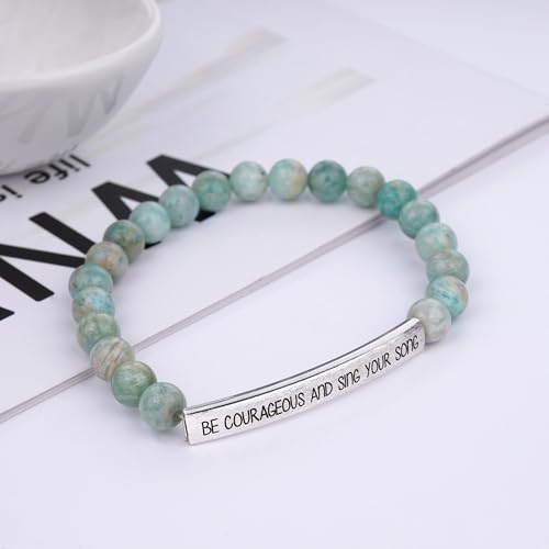 Custom Bracelet for Women, Nature Stone Bracelet with Personalized Name, Custom ID, Engraved, Date, Quote, Coordinates, Inspirational Personalized Gifts for Women, Men, Friend4