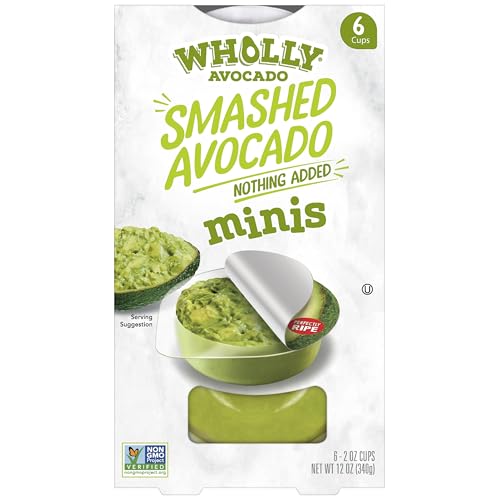 WHOLLY Guacamole Avocado Minis, Chunky, 2 oz (6 Pack)