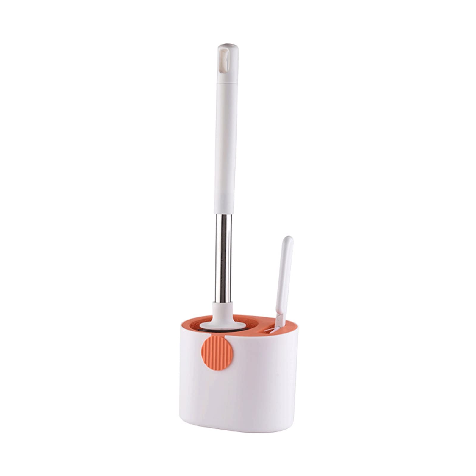 Tyuhduyur Orange Toilet Brush And Holder Set For Bathroom, Toilet Cleaning Bowl Brush Head, Compact Size Toilet Brush For Bathroom Or Bathroom Cleaning (Color : ) (Orange)