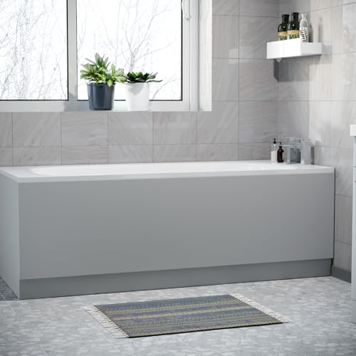 Image of Nes Home Matt Grey 1700mm Water Proof Durable PVC Front Bath Panel 15mm Thick