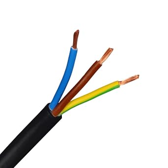 2/3/4 CORE ELECTRICAL FLEX CABLE WIRE LENGTH TWIN TRIPLE 0.75/1/1.5/2.5mm2 230V 3 Core 0.75mm x 1m