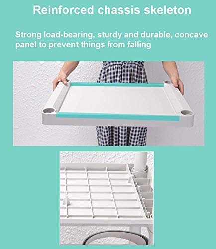 Chariot de stockage mobile blanc pour organiser les petits espaces encombrés - 5