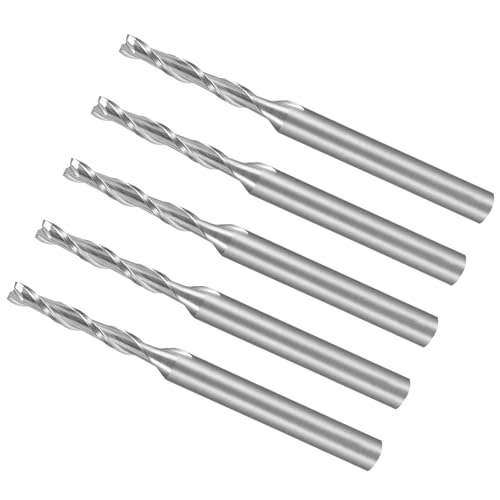 CoCud Fresas de Extremo En Espiral Vástago de 1/8