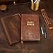 Personalized Leather cover for bible KJV, Custom leather holy bible book case cover christian gifts for men women Z04-LBBC05S