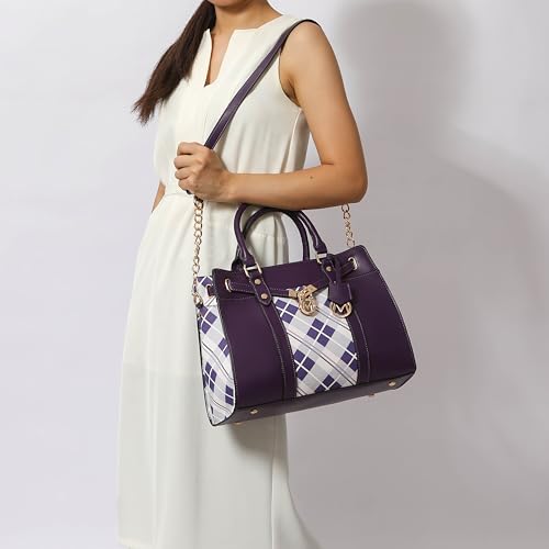 Image of MKF Collection Crossbody Tote Bag for Women & Wristlet Wallet Purse Set - PU Leather Top-Handle Satchel Shoulder Handbag