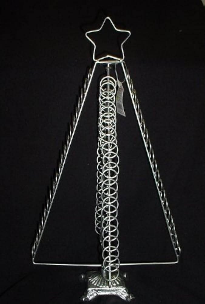 Silver christmas tree card holder Clearance