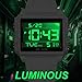 findtime Mens Digital Watch Square Sport Waterproof Dress Watches for Women Simple Big Number Fashion Cool Watch Dual Time LED Luminous Alarm Stopwatch Watches White Black Blue Green Orange