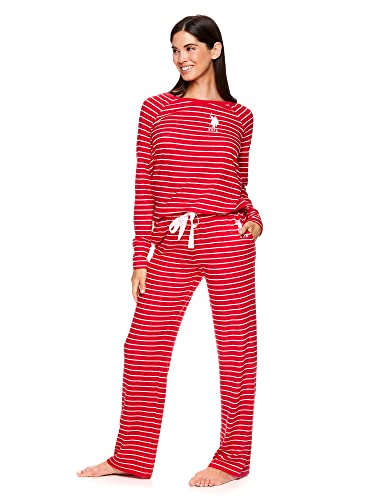 U.S. Polo Assn. Conjunto de pijama feminino com bolsos – camisa d...