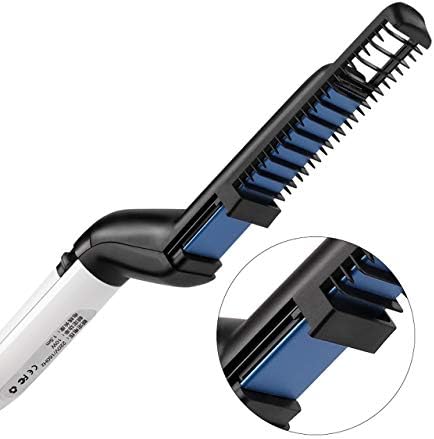 Electric Hair Comb Straightener Hair styling For Men Straightening Styler Brush with Side Hair Electric Comb Adjustable Temperature with Ergonomic Design