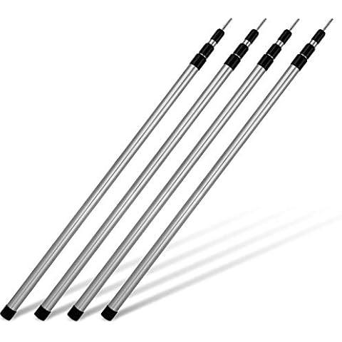 normani Aufstellstange Zeltstange Teleskop-Zeltstange 94-240 cm aus Aluminium Cover