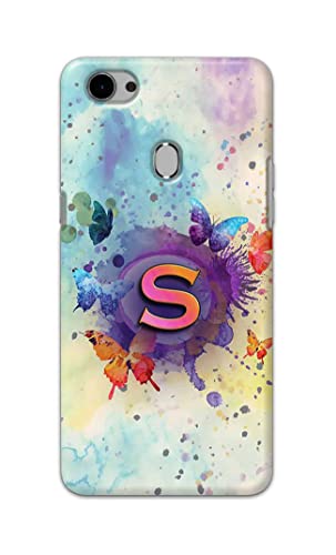 Image of PRINTFIDAA� Printed Hard Back Cover Case for Oppo F7 Back Cover (Alphabet S) -2808