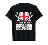 i love my hot georgian girlfriend couple georgia flag maglietta