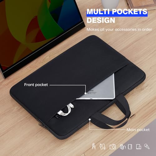 Image of 15.6-16.1 Inch Portable Monitor Case, Protective Carrying Sleeve for MNN ForHelp KYY InnoView VILVA COOLHOOD ViewSonic HotYeah KOORUI QQH Zenscreen 15.6 16.1 Inch Portable Monitor Case Bag, Black