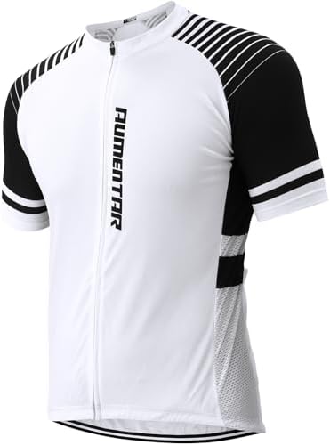 Men's Cycling Jersey Biking Shirts Short Sleeve - Breathable, Quick Dry Bike Clothing Full Zipper